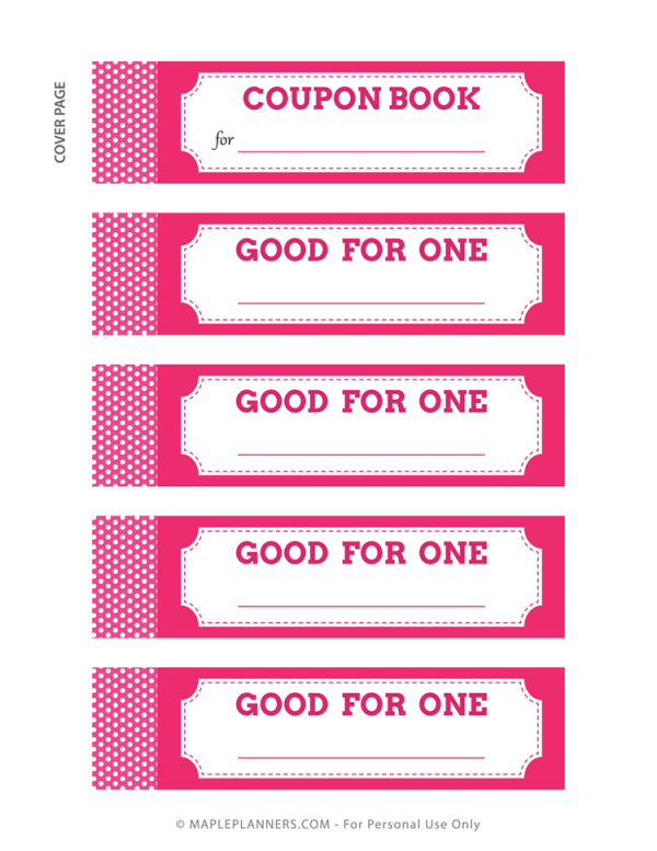 Free Printable Coupon Book For Kids Best DIY Gift Ideas