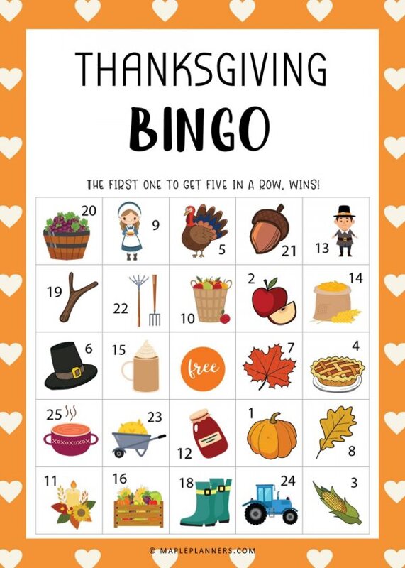 Thanksgiving Bingo Printable Pdf