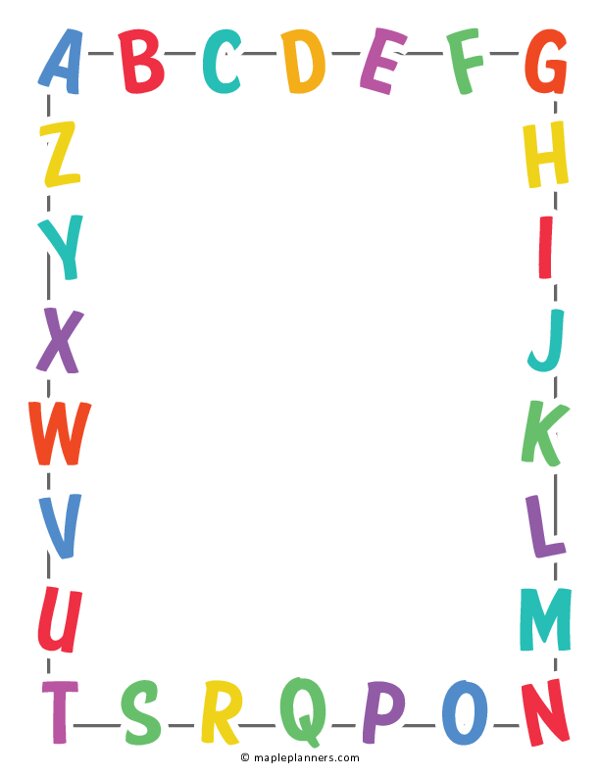 Alphabet Border Template