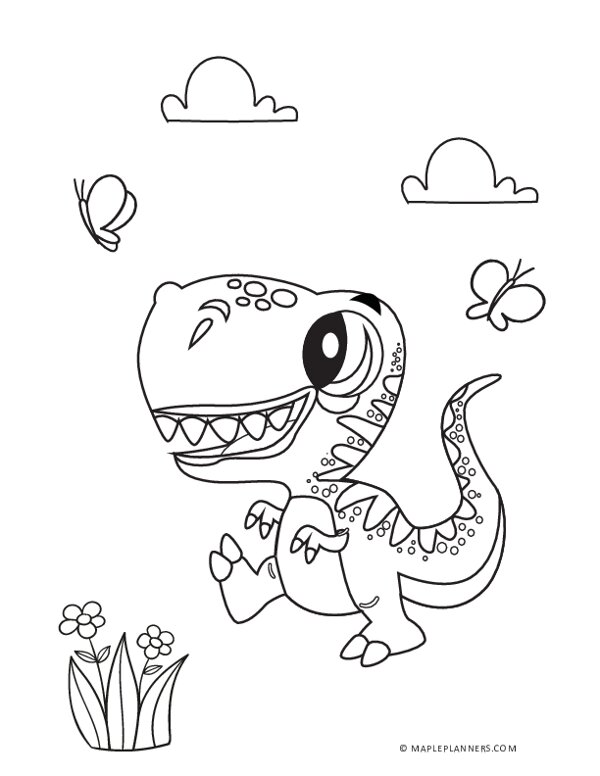dinosaur love coloring pages