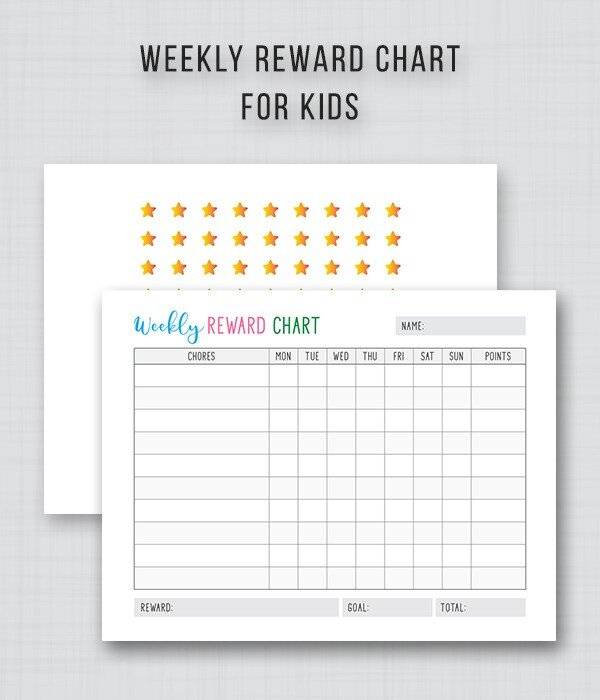 Free Printable Reward Chart for Kids