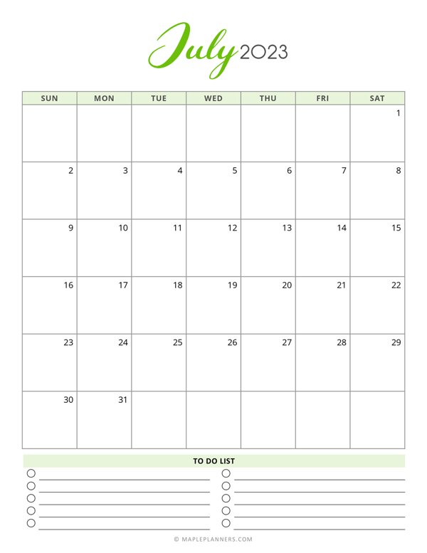 Free Printable July 2023 Calendars Download July 2023 Calendar Free 