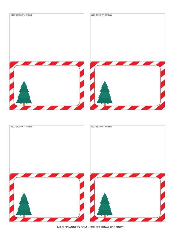 Christmas Tree Place Cards