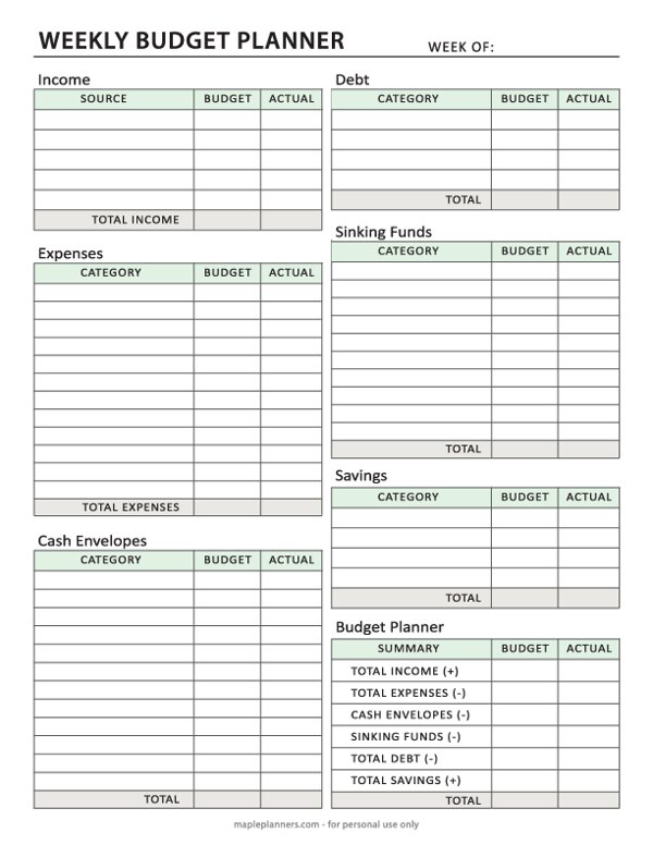 free household monthly budget spreadsheet free