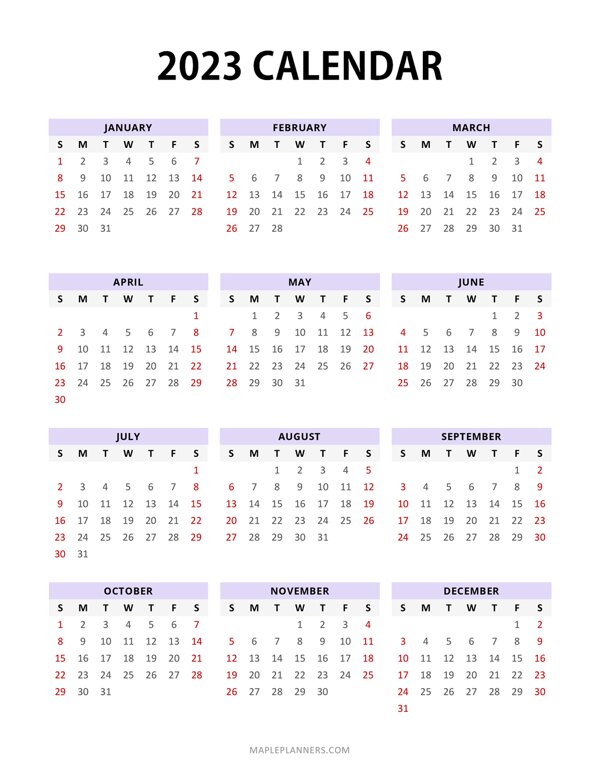 Yearly Calendar Printable Portrate 2023 Hot Sex Picture 1620