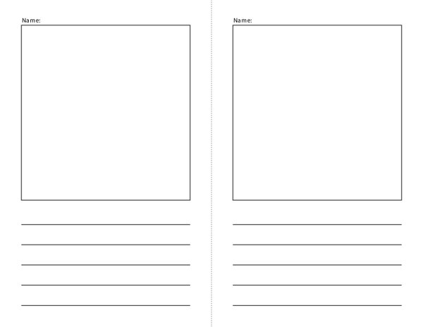Kindergarten Journal Paper Printable - Writing Paper with Drawing