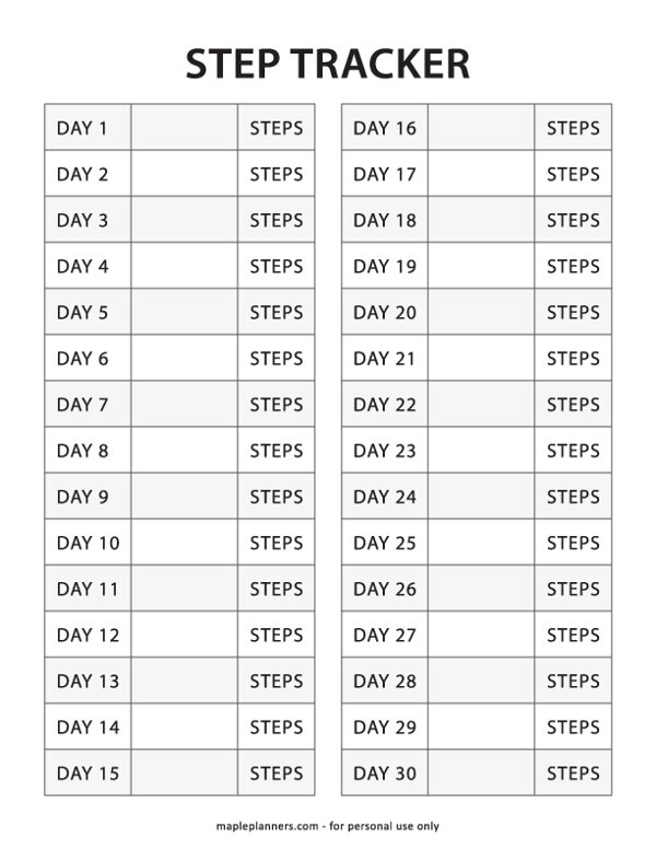 Colorful Step Tracker Printable Steps Log Monthly Act Vrogue co