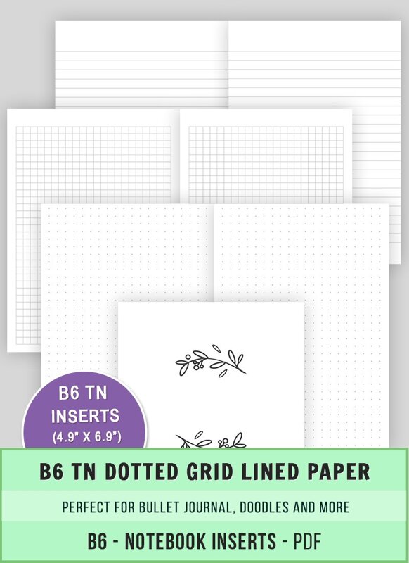 Premade Bullet Dotted Journal Planner Pages Instant Download