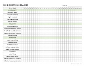 ADHD Symptoms Tracker