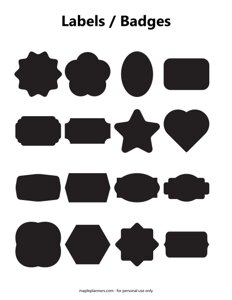 SVG Pantry Labels, Black Badges