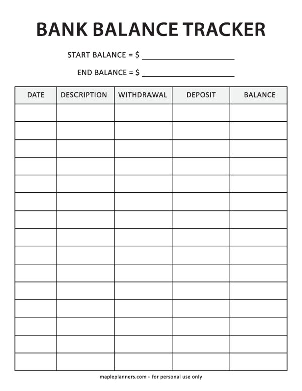 Bank Balance Tracker