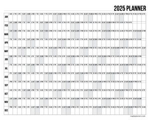 2025 Block Year Calendar (16x20 inches)