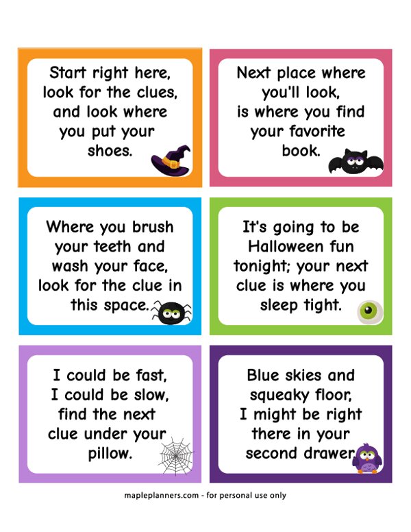 Halloween Scavenger Hunt