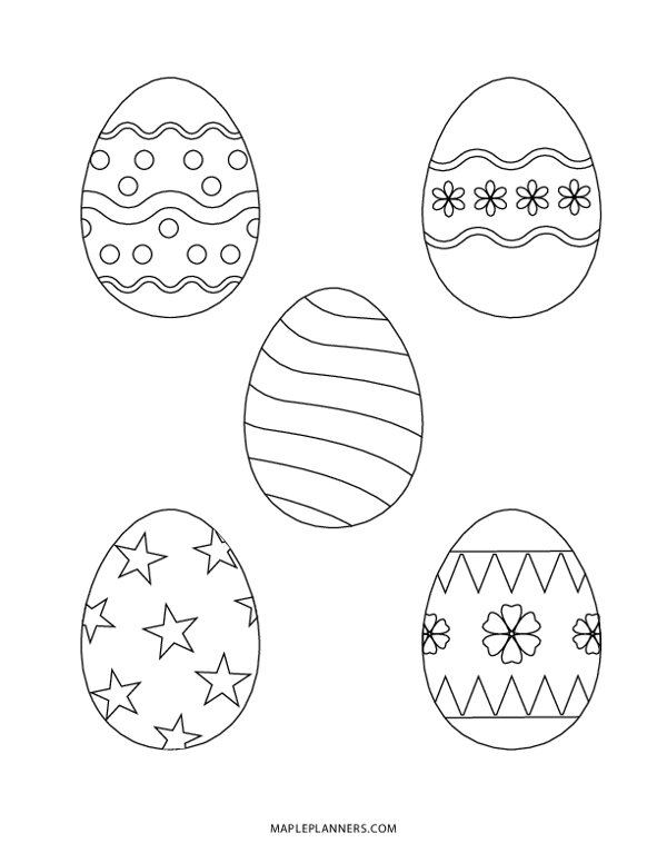 Easter Eggs Coloring Pages