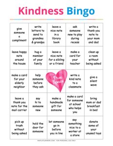 Kindness Bingo