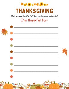 Thankful for List