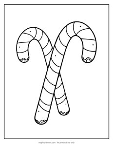 Candy Canes Coloring Page