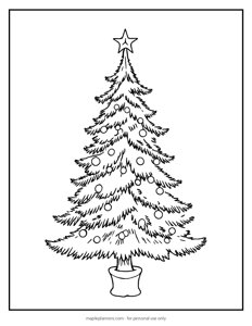 Christmas Tree Coloring Page