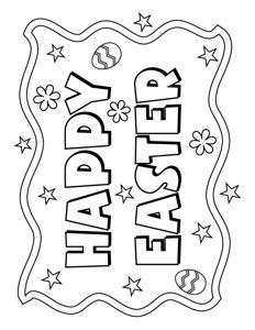 Happy Easter Coloring Pages