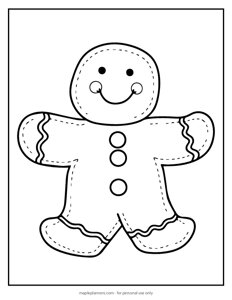 Gingerbread Man Coloring Page