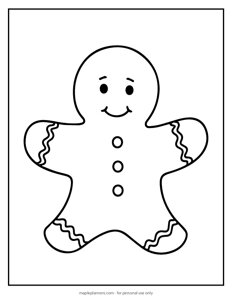 Gingerbread Man Coloring Page - #1