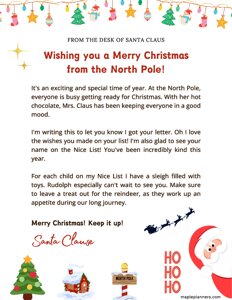 Letter from Santa - #1