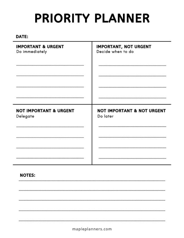 Priority Planner