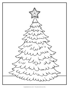 Christmas Tree Coloring Sheet