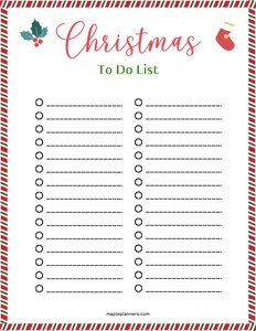 Christmas To Do List Template - #2