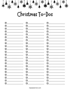 Christmas To Do List Template - #4