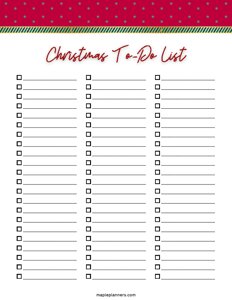 Christmas To Do List Template - #8