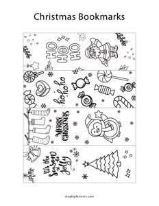 Color the Christmas Bookmarks