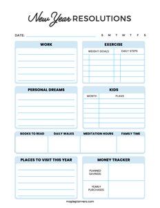 New Year’s Resolution Template for Family