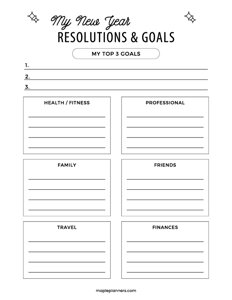 Goal-Setting Template for the New Year