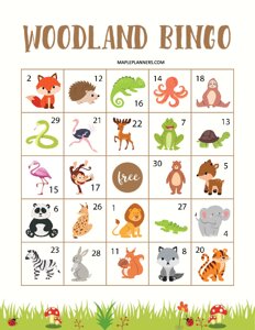 Woodland Bingo