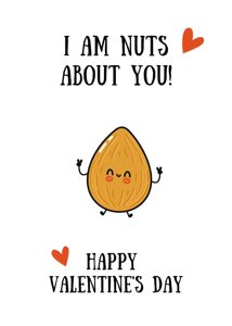 I Am Nuts About You Valentine Card