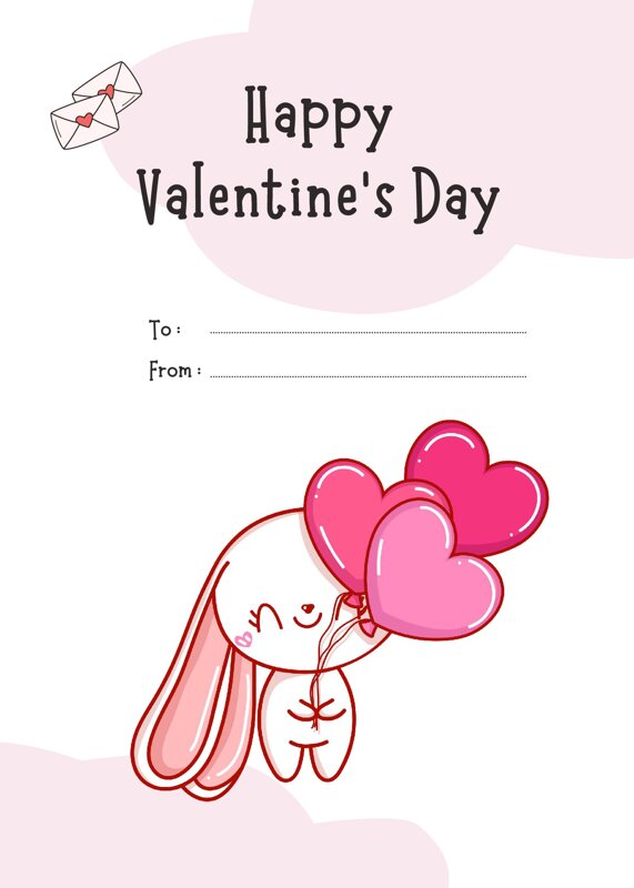 Valentine Day Hearts Card