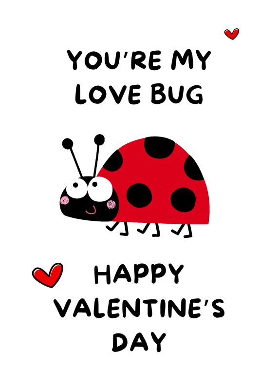 Youre my Love Bug Valentine Card