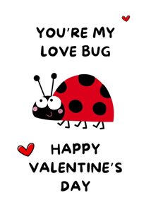 Youre my Love Bug Valentine Card