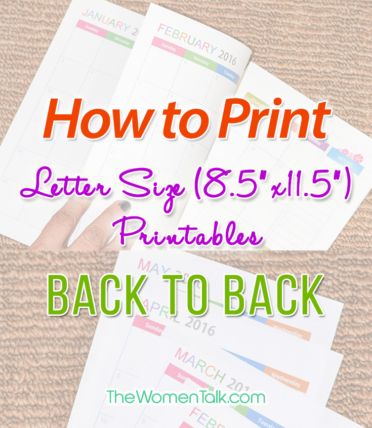 How To Print Letter Size 85″x11″ Printables Back To Back Maple