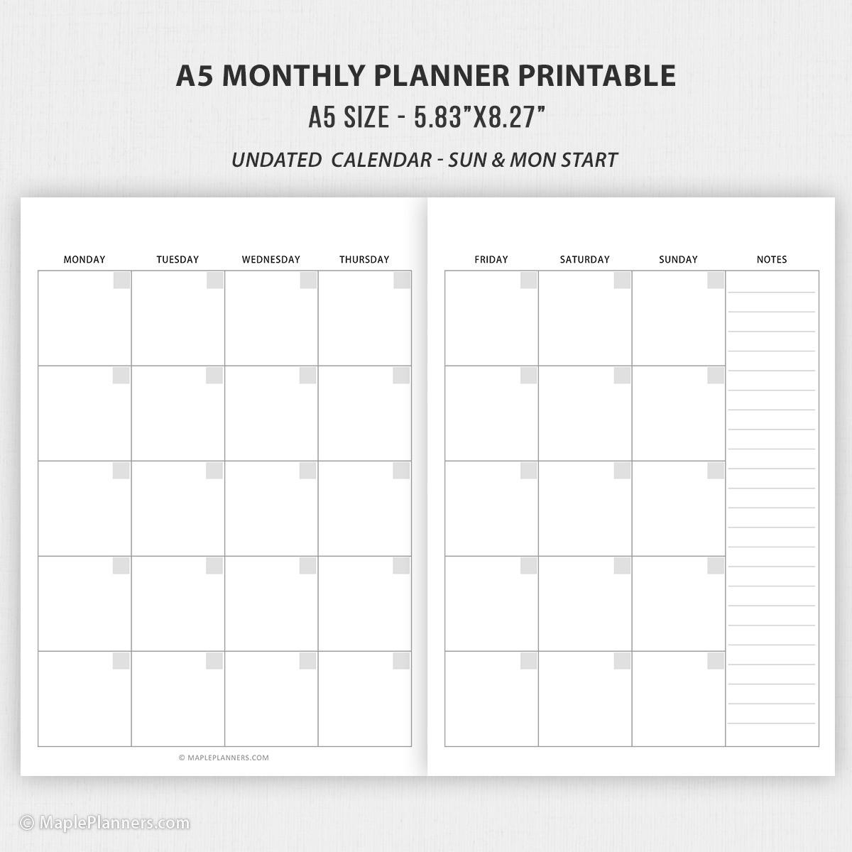 paper-party-supplies-paper-month-on-1-page-notes-calendar-agenda-personal-2021-monthly-planner