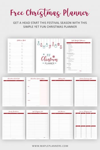 Free Christmas Planner Printable | Holidays Organizer