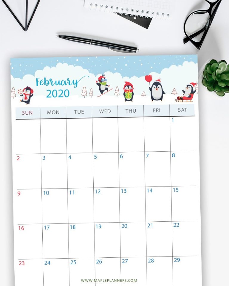 Free 2020 Planner Printable for Each Month