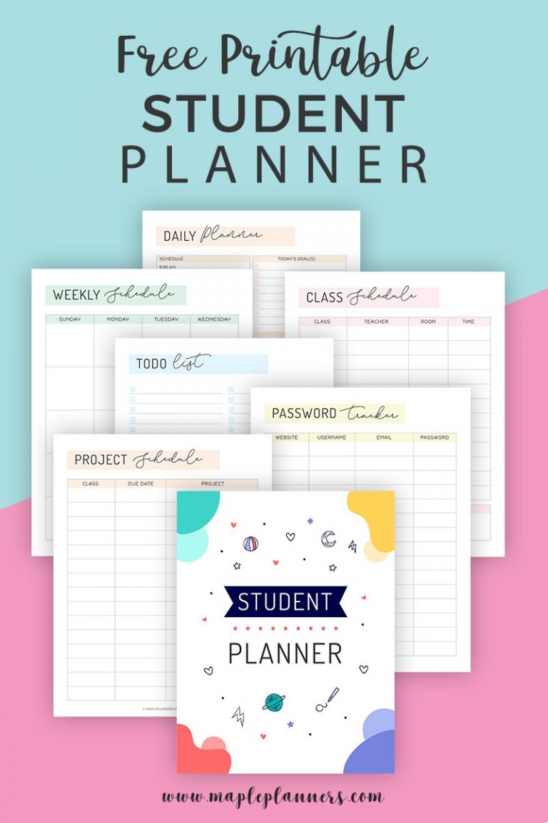 Free Printable Student Planner | Keep Track of School Activities