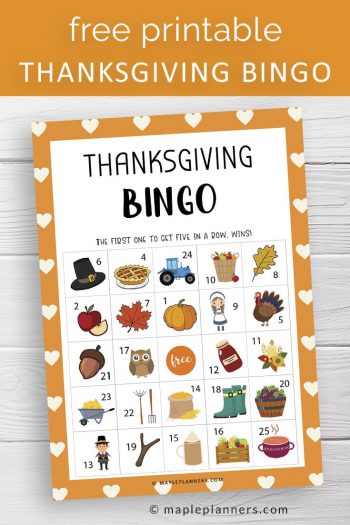 Free Thanksgiving Bingo Printable | Fun Activities for Kids