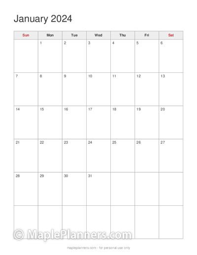 Make your own Monthly Calendar | Printable Planner Maker