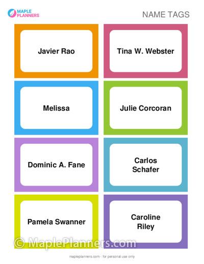 Custom Name Tag Generator | Make your own Name Tags