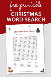 Christmas Word Search for Kids