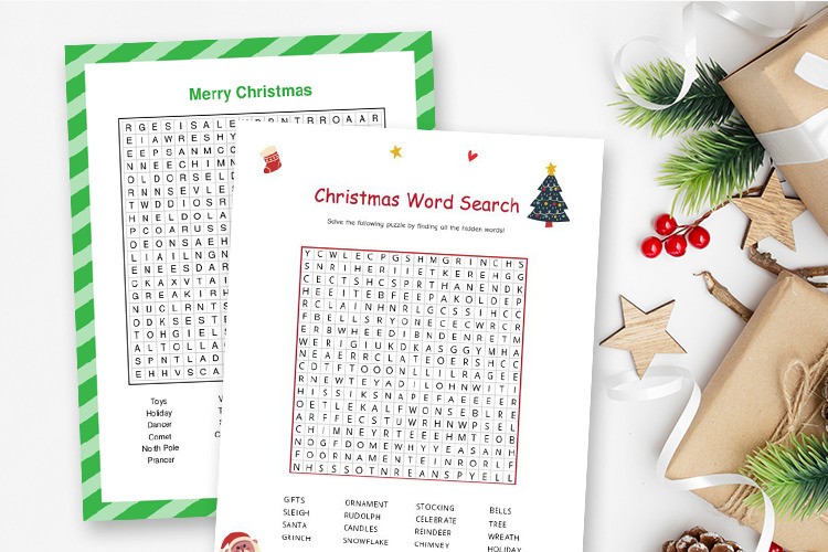 Christmas Word Search Printable