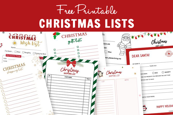 Free Printable Christmas Lists